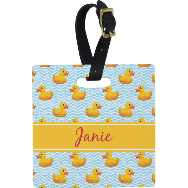 Rubber Duckie Personalized Square Luggage Tag