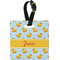 Rubber Duckie Plastic Luggage Tag - Square w/ Name or Text