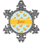 Rubber Duckie Vintage Snowflake Ornament (Personalized)