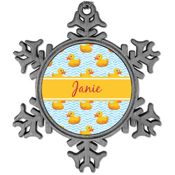 Rubber Duckie Vintage Snowflake Ornament (Personalized)