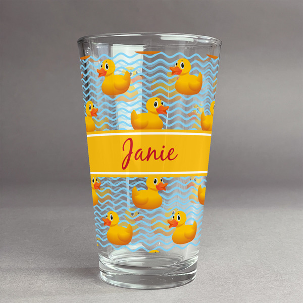 Custom Rubber Duckie Pint Glass - Full Print (Personalized)