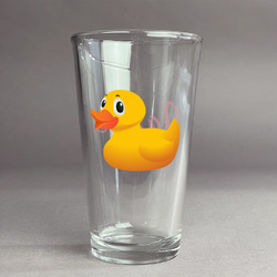 Rubber Duckie Pint Glass - Full Color Logo (Personalized)