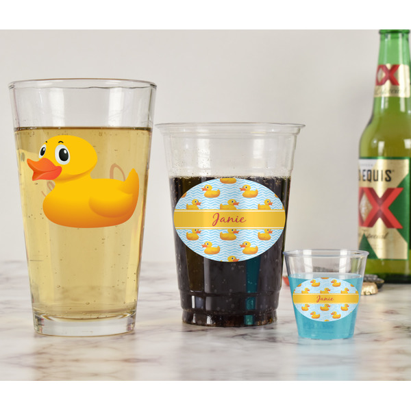 Rubber Duckie Pint Glass - Two Content - In Context