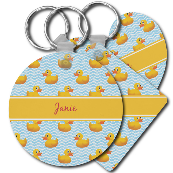 Custom Rubber Duckie Plastic Keychain (Personalized)