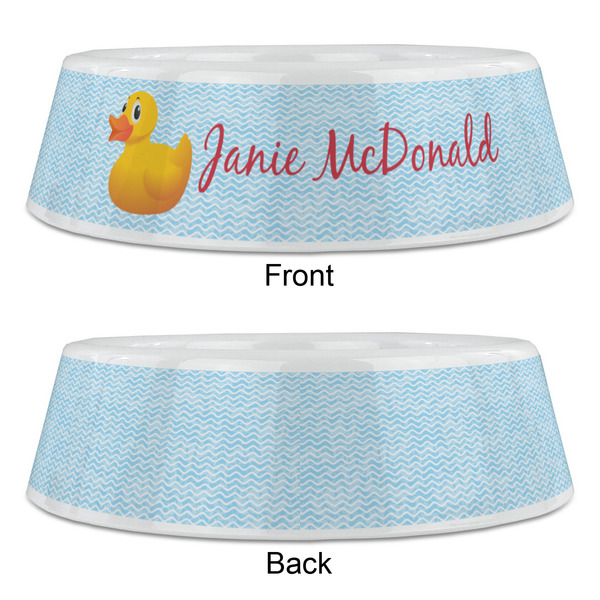Rubber Duckie Plastic Pet Bowls - Large - APPROVAL