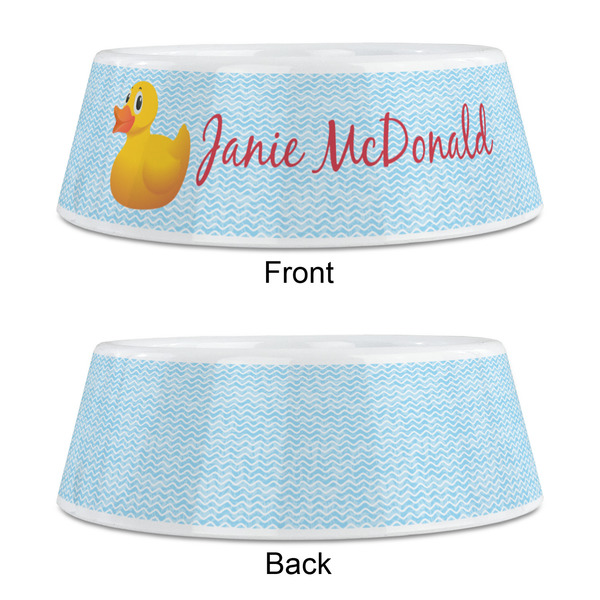 Rubber Duckie Plastic Pet Bowls - Medium - APPROVAL