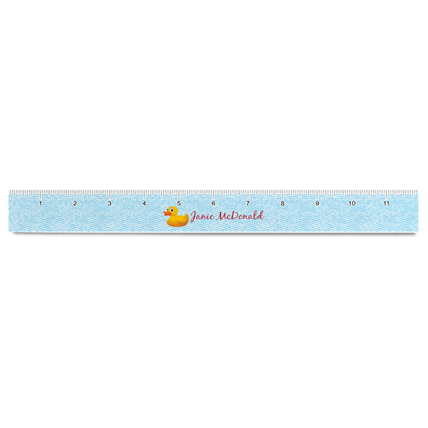 Rubber Duckie Plastic Ruler - 12" - FRONT
