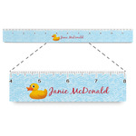 Rubber Duckie Plastic Ruler - 12" (Personalized)