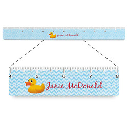 Rubber Duckie Plastic Ruler - 12" (Personalized)