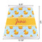 Rubber Duckie Poly Film Empire Lampshade - Dimensions