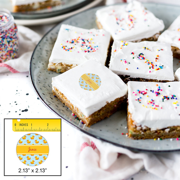 Rubber Duckie Printed Icing Circle - Small - In Context