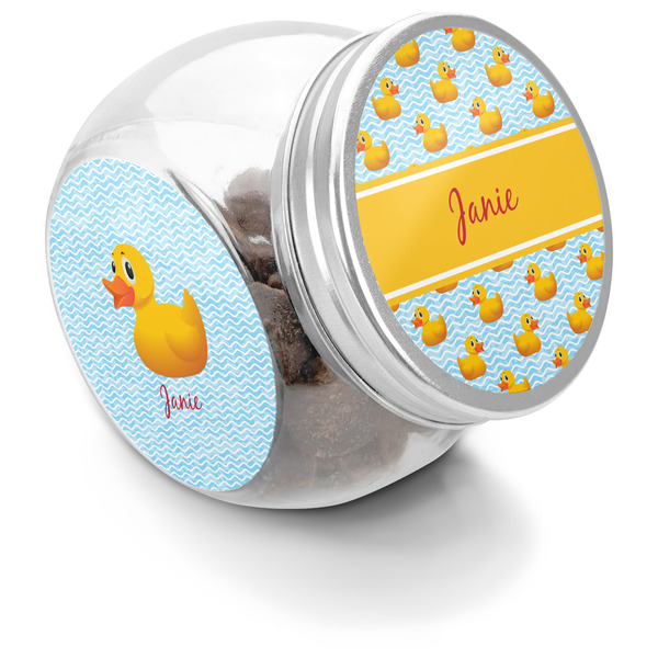 Custom Rubber Duckie Puppy Treat Jar (Personalized)