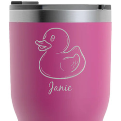 Rubber Duckie RTIC Tumbler - Magenta - Laser Engraved - Double-Sided (Personalized)