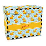 Rubber Duckie Wood Recipe Box - Full Color Print (Personalized)