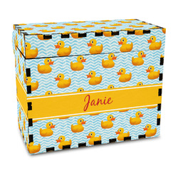 Rubber Duckie Wood Recipe Box - Full Color Print (Personalized)