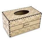 Rubber Duckie Wood Tissue Box Cover - Rectangle (Personalized)