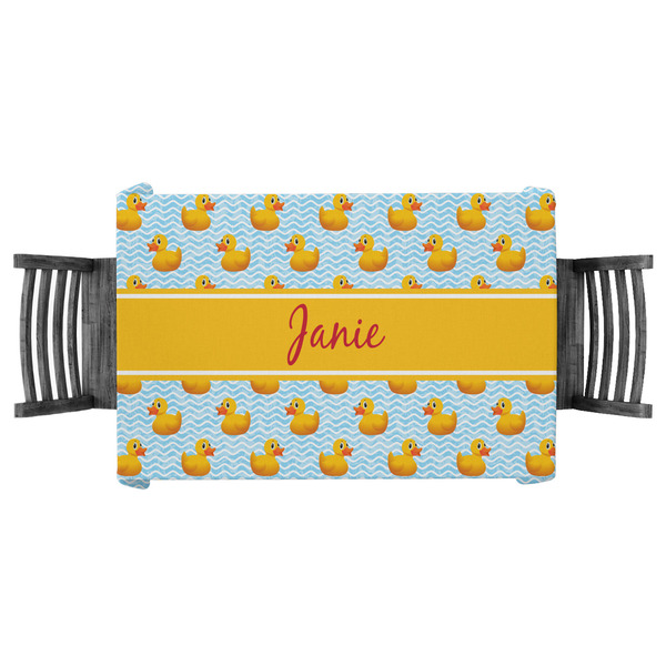 Custom Rubber Duckie Tablecloth - 58"x58" (Personalized)