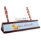 Rubber Duckie Red Mahogany Nameplates with Business Card Holder - Angle