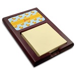 Rubber Duckie Red Mahogany Sticky Note Holder (Personalized)