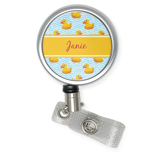 Custom Rubber Duckie Retractable Badge Reel (Personalized)