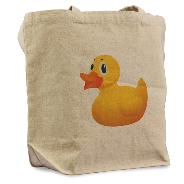 Custom Rubber Duckie Reusable Cotton Grocery Bag - Single