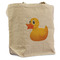 Rubber Duckie Reusable Cotton Grocery Bag - Front View
