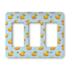 Rubber Duckie Rocker Style Light Switch Cover - Three Switch