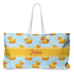 Rubber Duckie Large Tote Bag with Rope Handles (Personalized)