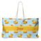Rubber Duckie Large Rope Tote Bag - Front View