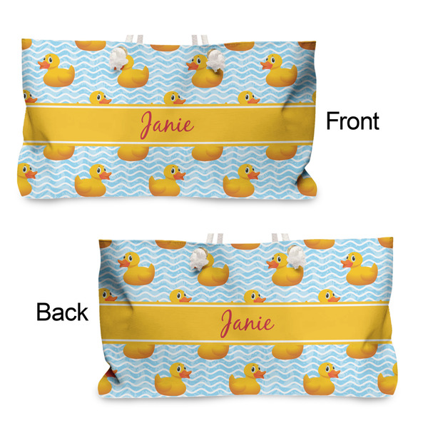 Rubber Duckie Large Rope Tote - From & Back View