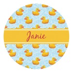 Rubber Duckie Round Decal - Medium (Personalized)