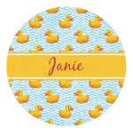 Rubber Duckie Round Decal - Large (Personalized)