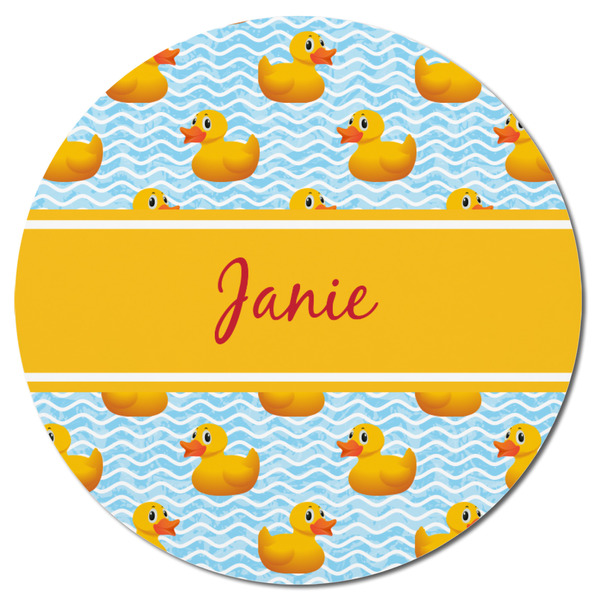 Rubber Duckie Round Fridge Magnet - FRONT