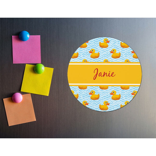 Rubber Duckie Round Fridge Magnet - LIFESTYLE