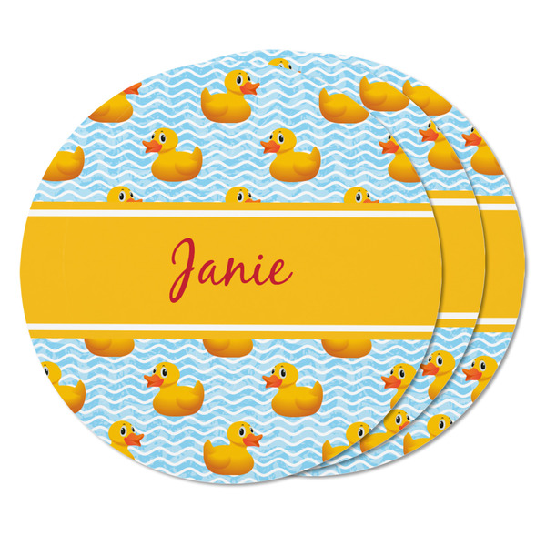 Rubber Duckie Round Fridge Magnet - THREE