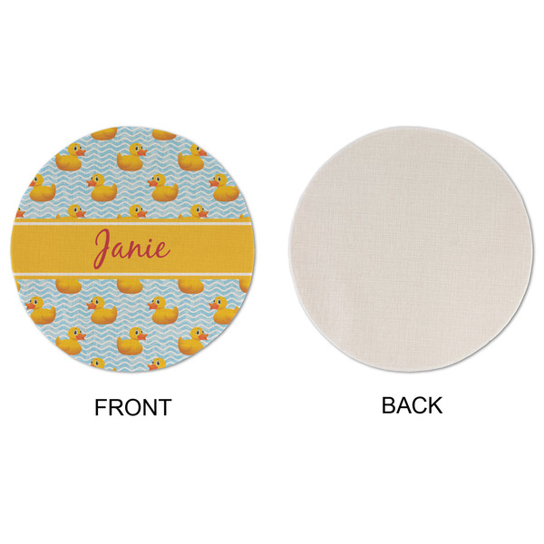Rubber Duckie Round Linen Placemats - APPROVAL (single sided)