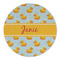 Rubber Duckie Round Linen Placemats - FRONT (Double Sided)