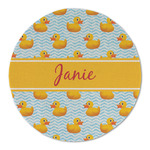 Rubber Duckie Round Linen Placemat - Single Sided (Personalized)