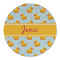 Rubber Duckie Round Linen Placemats - FRONT (Single Sided)