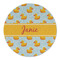 Rubber Duckie Round Linen Placemat (Personalized)