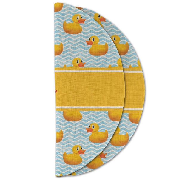 Rubber Duckie Round Linen Placemats - HALF FOLDED (double sided)