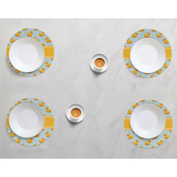 Rubber Duckie Round Linen Placemats - LIFESTYLE (set of 4)