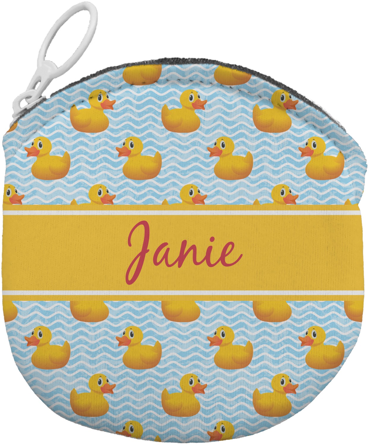 Rubber Duckie Round Coin Purse (Personalized) - YouCustomizeIt