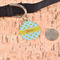 Rubber Duckie Round Pet ID Tag - Large - In Context