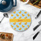 Rubber Duckie Round Stone Trivet - In Context View