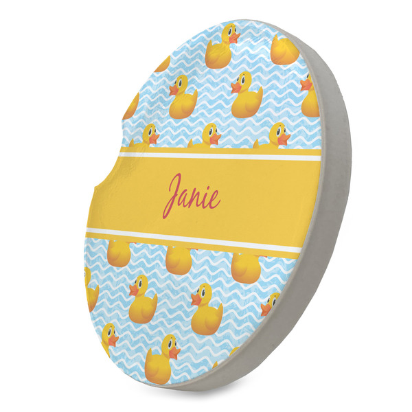 Rubber Duckie Sandstone Car Coaster - STANDING ANGLE