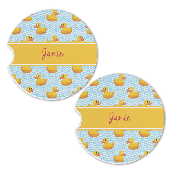 Rubber Duckie Sandstone Car Coasters - Set of 2