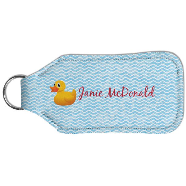 Rubber Duckie Sanitizer Holder Keychain - Large (Back)