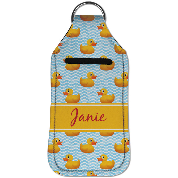 Rubber Duckie Sanitizer Holder Keychain - Large (Front)