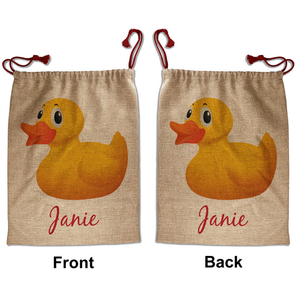 Custom Rubber Duckie Santa Sack - Front & Back